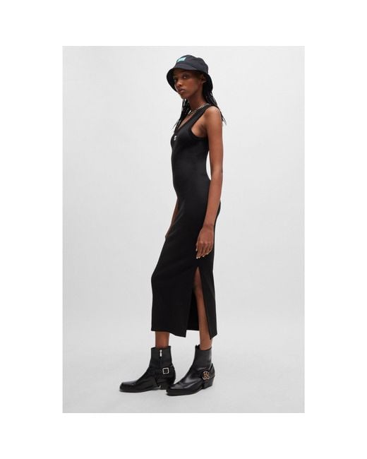 HUGO Black Long-Length Dress