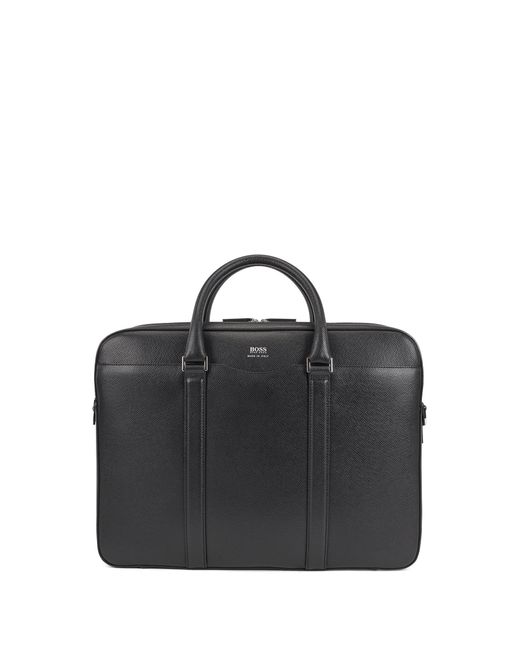 BOSS by Hugo Boss Black Signature Collection Double Document Case In Palmellato Leather for men