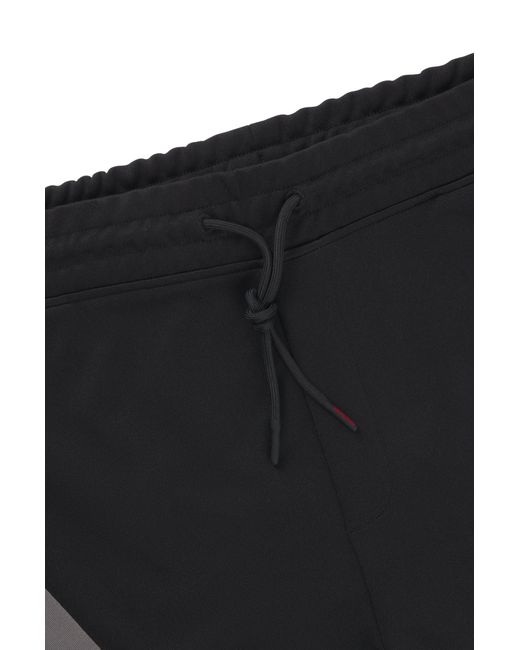 HUGO Black X Rb Oversized-fit Shorts With Signature Bull Motif for men