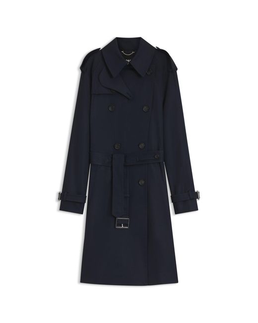 Boss Blue Belted Trench Coat