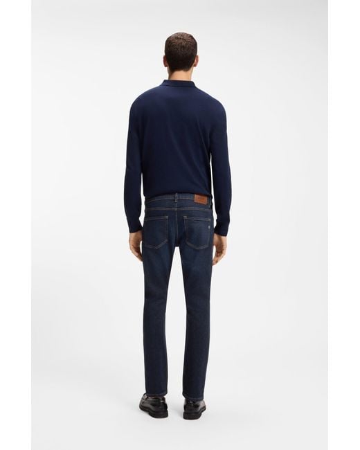 Boss Slim-Fit Delaware-Jeans Van Comfortabel Blauw Stretchdenim in het Blue voor heren