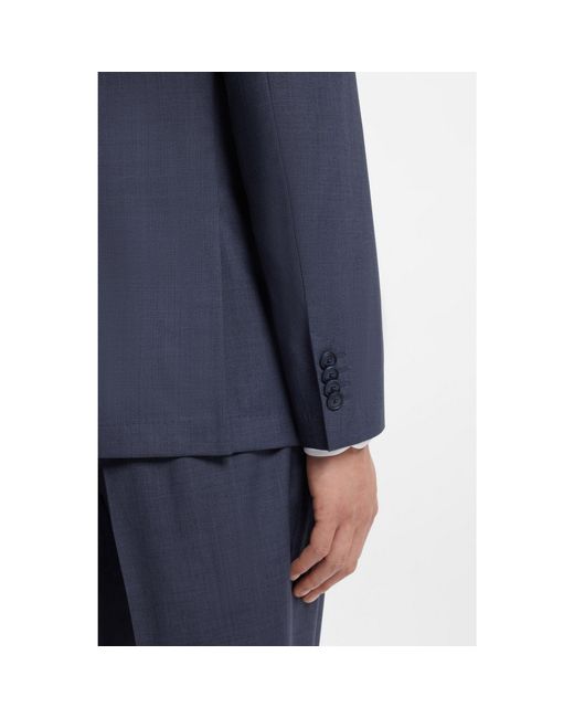 Boss Blue Slim-Fit Suit Jacket for men