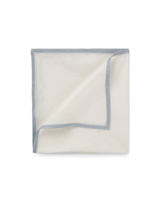 Boss White Knitted Pocket Square for men