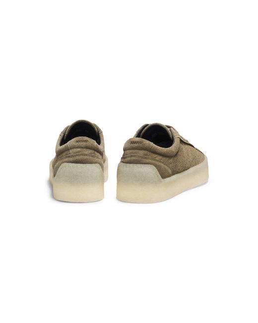 HUGO Natural Suede Derby Shoes With Crepe Rubber Outsole for men