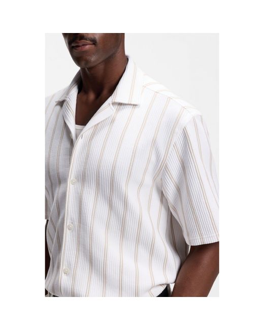 Boss White Relaxed-Fit Shirt for men