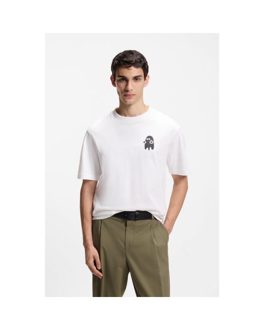 HUGO White Relaxed-Fit T-Shirt for men