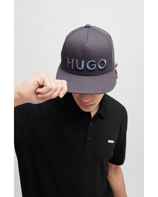 HUGO Flexfit®-pet Van Stretchkatoen Met 3d-logostiksel in het Blue voor heren