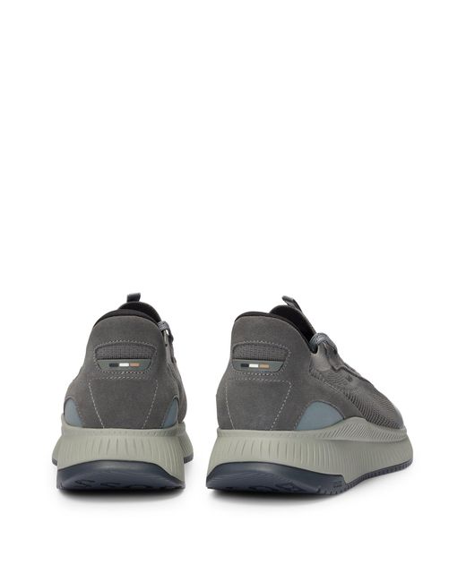 Boss Gray Ttnm Evo Trainers With Knitted Uppers for men