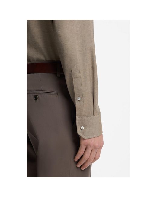 Boss Brown Regular-Fit Shirt for men