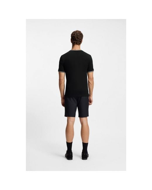 Boss Black Cotton-Piqué T-Shirt for men