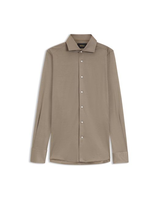 Boss Gray Slim-Fit Shirt for men