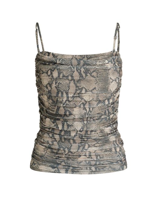 HUGO Metallic Mesh Top With Built-In Corset