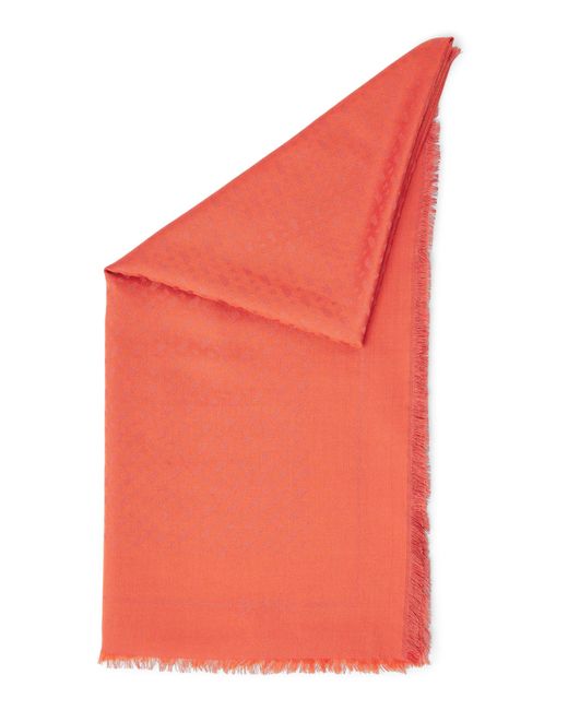 BOSS by HUGO BOSS Monogram-jacquard Scarf In Modal And Wool in Orange |  Lyst Canada
