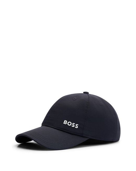 Boss Blue Ripstop Logo Cap With Six Panels And Uv Protection for men