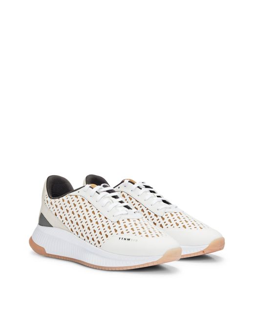 mens hugo boss white trainers