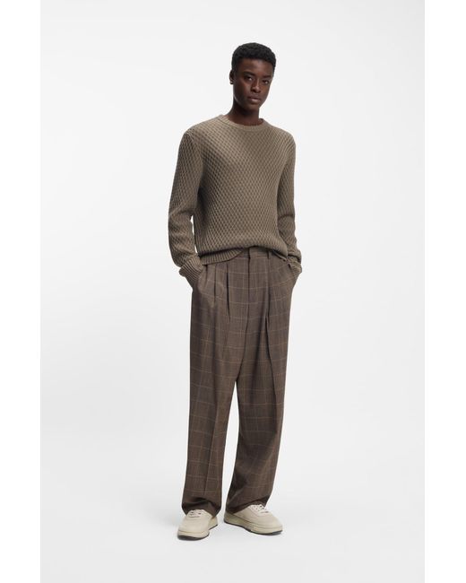 HUGO Sneakers Mit Strukturiertem Gewebe Und Veloursleder-Imitat in White für Herren