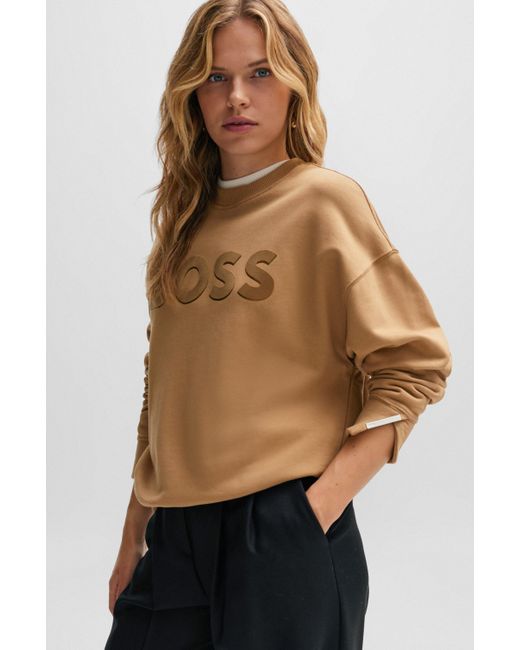 Boss Brown Sweatshirt ECONA Relaxed Fit