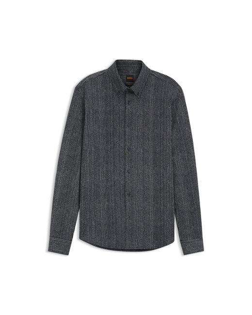 Boss Gray Relaxed-Fit Shirt for men
