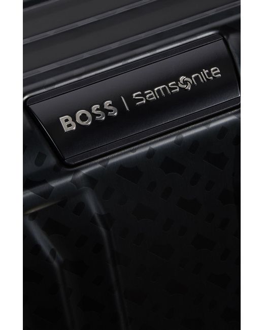 Boss Black | Samsonite Anodised-aluminium Check-in Suitcase With Monograms
