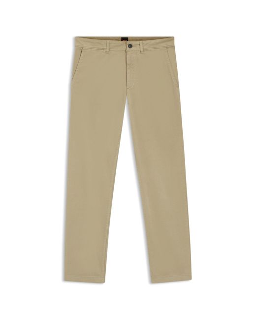 Boss Natural Regular-Fit Trousers for men