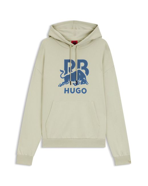 Sweat À Capuche En Molleton De Coton X Rb Avec Motif Taureau HUGO pour homme en coloris White
