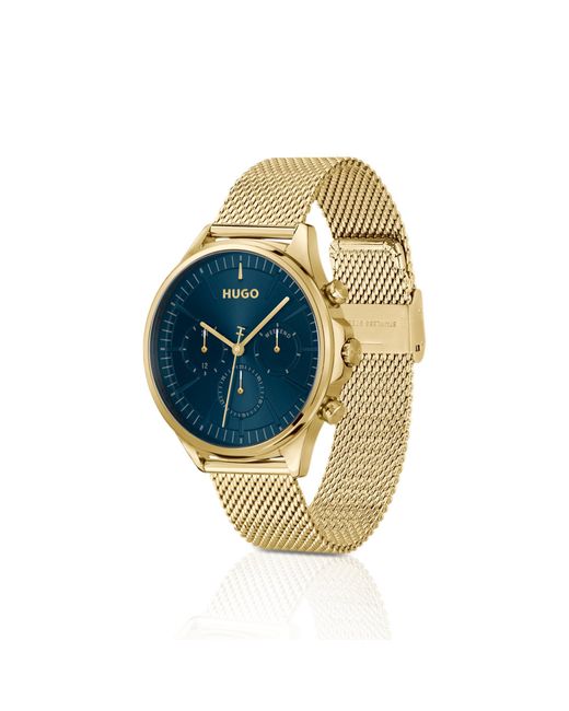 HUGO Blue Tone Watch With Dial for men