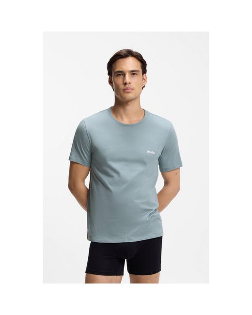 HUGO Gray Three-Pack Cotton T-Shirts for men