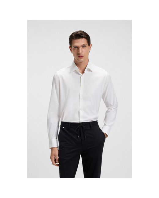 Boss White Regular-Fit Shirt for men