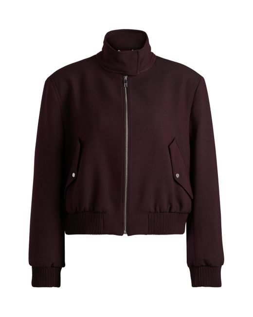 Boss Black Relaxed-fit Zip-up Jacket In Melange Twill