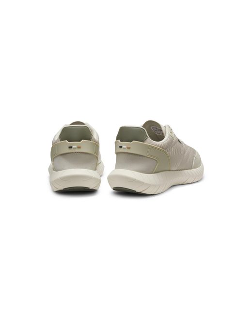 Boss White Running Trainers With Leather Trims for men