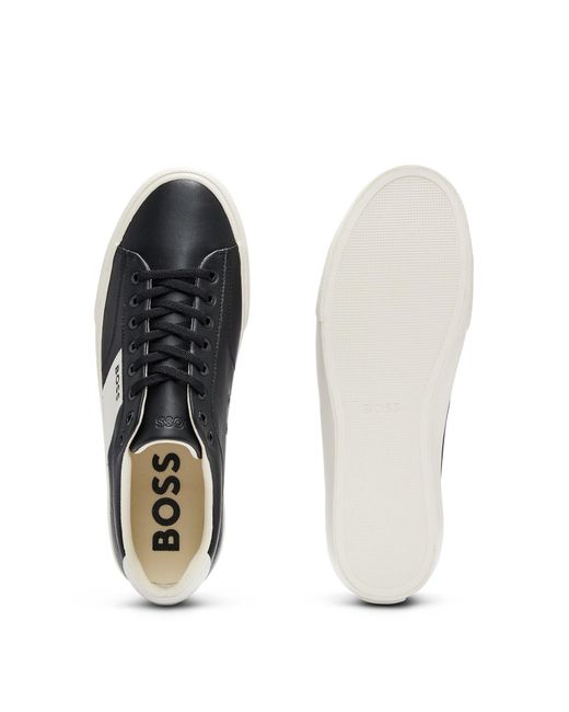 Boss Black Cupsole Trainers With Contrast Band for men