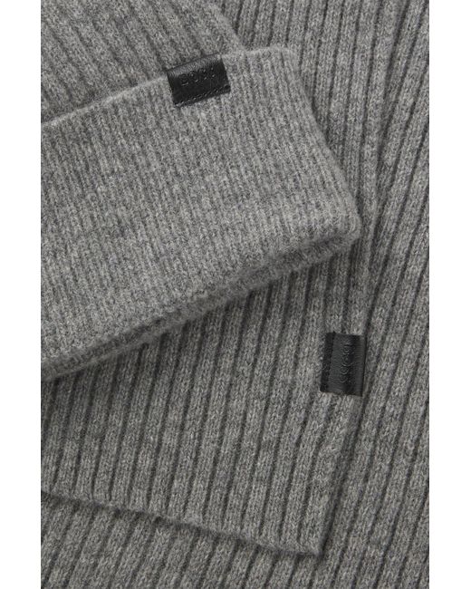 Set Con Cappello E Sciarpa di Boss in Gray da Uomo