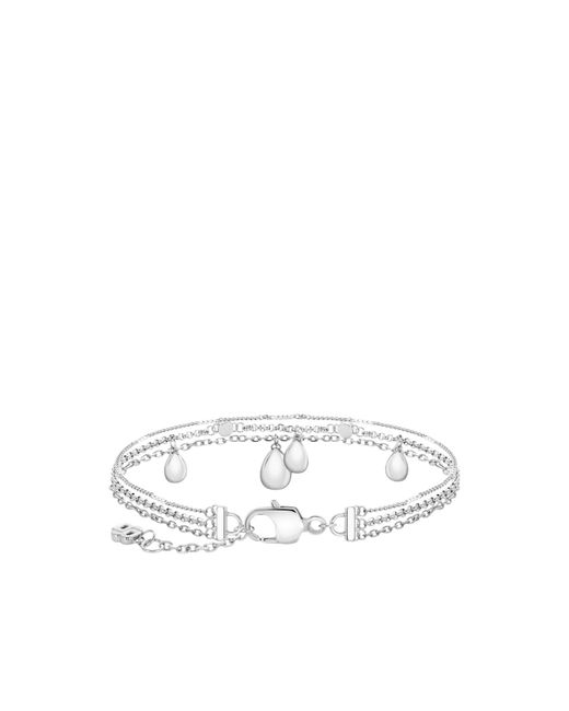 Boss Metallic Three-Layer-Tone Bracelet With Droplet Charms