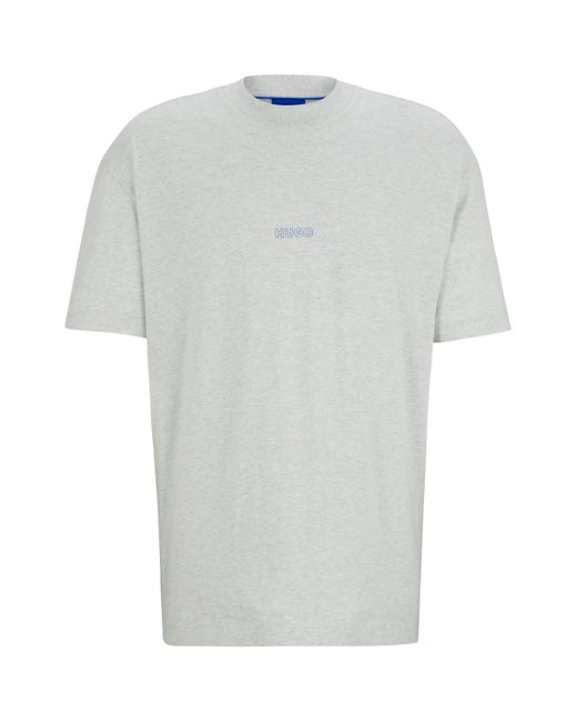HUGO T-Shirt aus Baumwoll-Jersey mit Outline-Logos in White für Herren