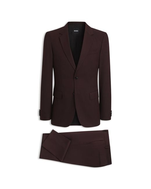 Boss Brown Slim-Fit Suit for men