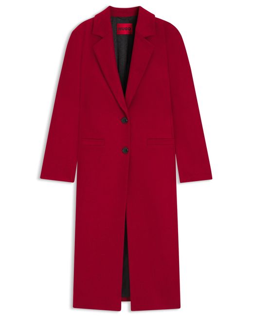 HUGO Red Relaxed-Fit Mantel Aus Woll-Mix