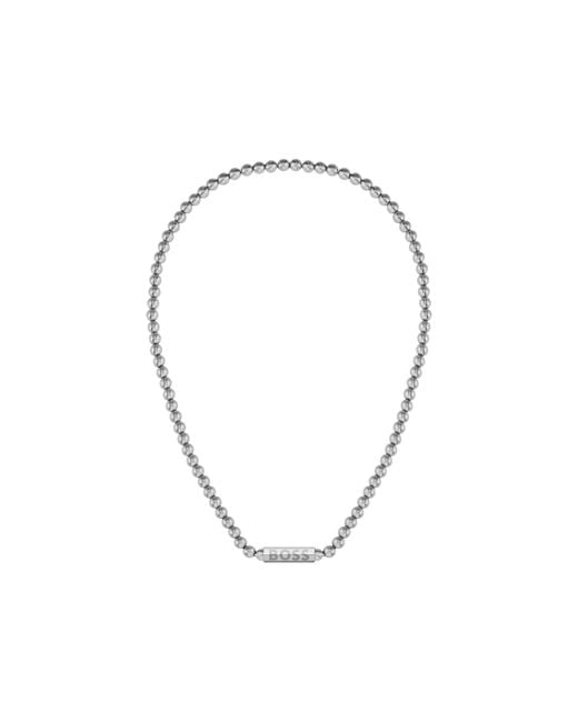Boss Metallic Beaded Necklace for men