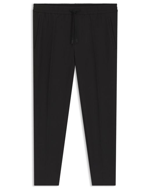 Boss Tapered-Fit Hose Aus Wasserabweisendem, Bügelleichtem Stretch-Gewebe in Black für Herren