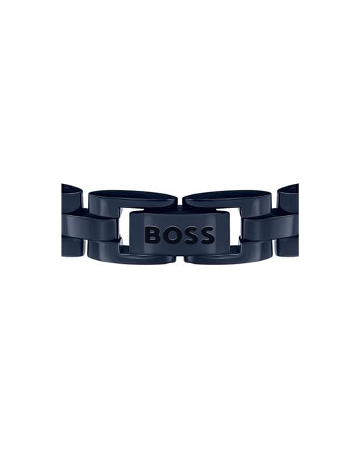 Boss Blue Bracelet With Subtle Branding for men