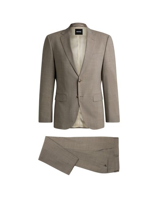 Boss White Regular-Fit Suit for men