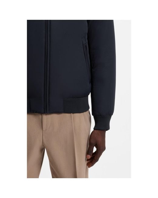 Boss Black Water-Repellent Padded Jacket With Double B Monogram for men