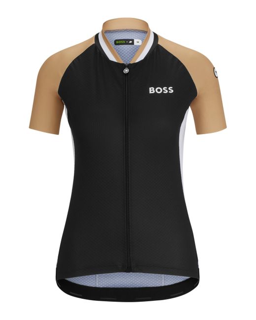Boss Black X ASSOS Jersey-Top mit UPF 50+, Branding und drei Taschen auf der Rückseite