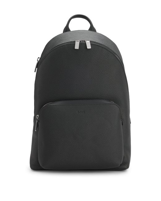 Boss Rugtas Van Generfd Italiaans Leer Met Reliëflogo in het Black voor heren