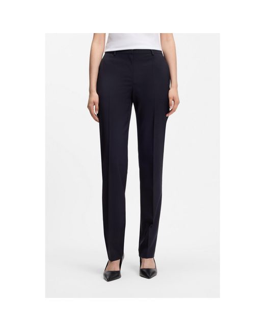 Boss Blue Regular-Fit Trousers