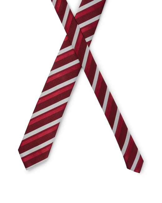 Boss Red Silk-blend Tie With All-over Jacquard Pattern for men