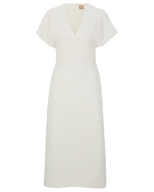 BOSS by Hugo Boss White Kleid DAWINGA