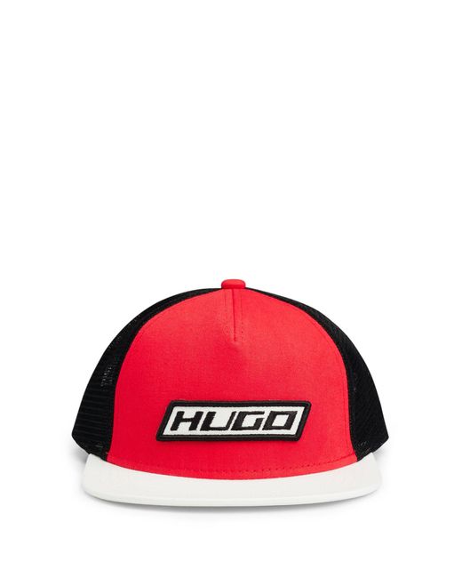 HUGO Trucker Cap In Cotton Twill With Racing-inspired Details for men