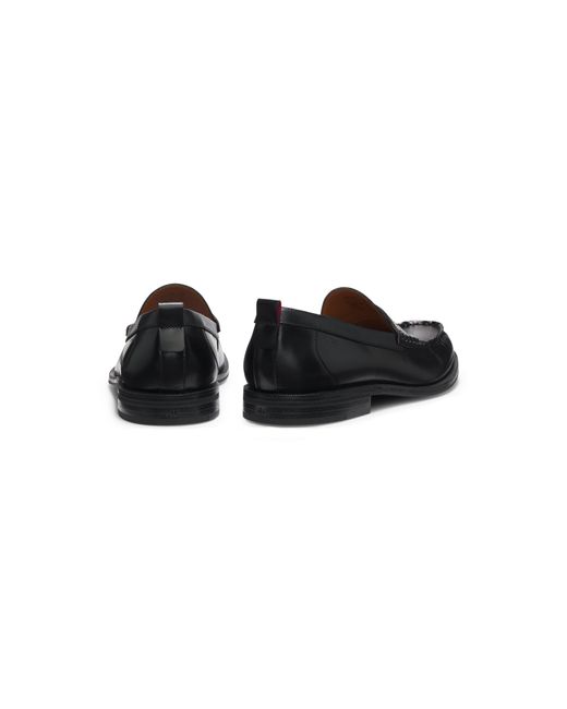 HUGO Black Penny Loafers for men