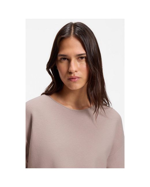 Boss Pink Relaxed-Fit Sweater