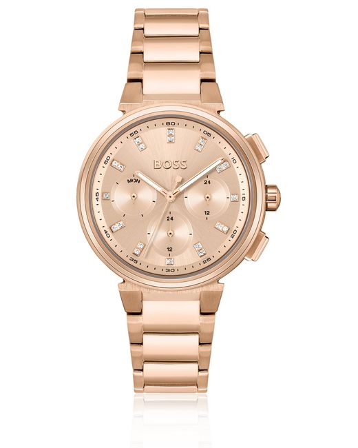 Boss Natural Gold-tone Watch With Tonal Dial